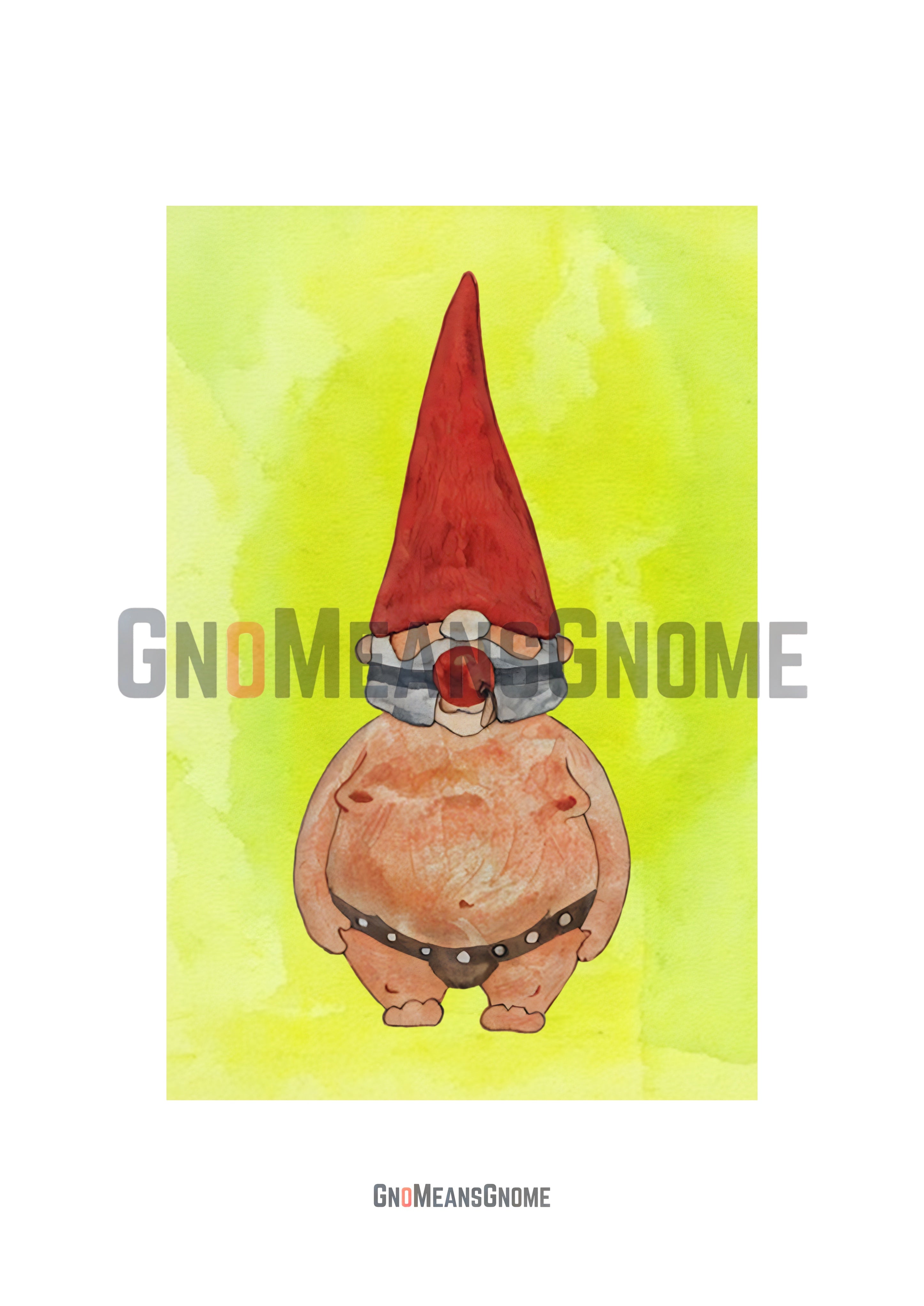 The Gnome With a Gag Ball - Digital Art / Print